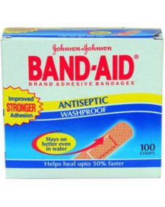 Johnson & Johnson Band Aid Waterproof (Pack of 100)