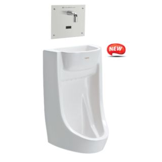 Cera Core Flat Back Urinal With Integrated Wash Basin And Sensor Tap, Snow White