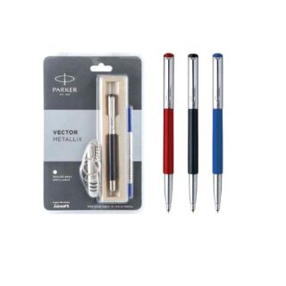 Parker N-3008 Vector Mettle Black Roller Ball Pen
