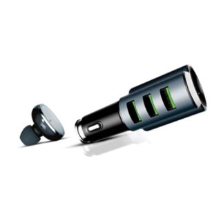 Pebble PCC3M Car Charger With Wireless Earpod