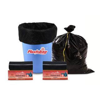 Plasto Garbage Bag, Medium (Pack Of 30)