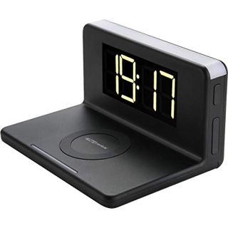 Portronics Freedom 4 Desktop Wireless Charger with Alarm Clock & LED Lamp