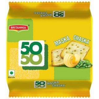 Britannia 50-50 Maska Chaska Salted Biscuits - 105gms