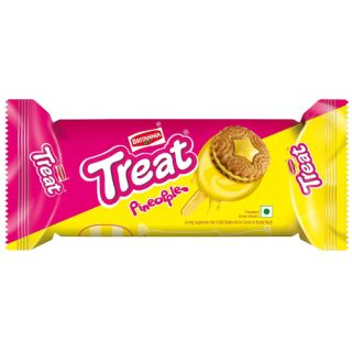 Britannia Treat Pineapple Cream (Pack Of 12)