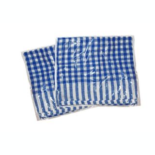Checked cloth, Big (Blue) (Pack of 6)