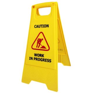 Caution Sign Board – Work In Progress – ABS Plastic – Foldable – 24 Inch