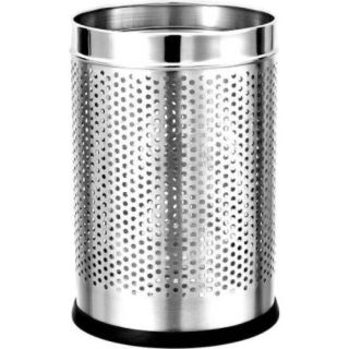 Stainless Steel Perforated Dust Bin, 10x14