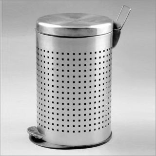 Stainless Steel Perforated Pedal Bin, 8x12Inch